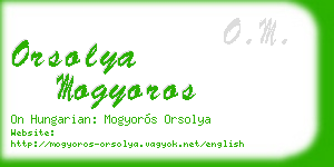orsolya mogyoros business card