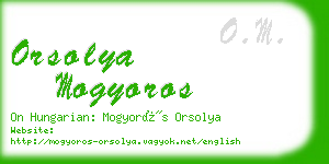 orsolya mogyoros business card